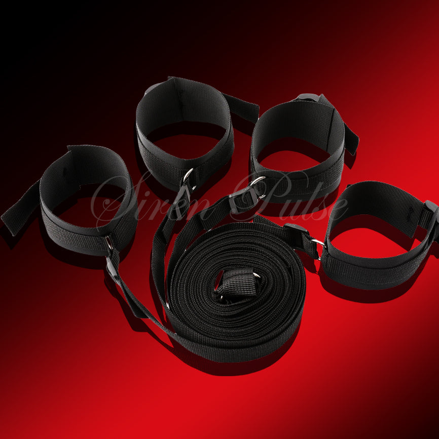 Bedroom Bondage Play Set by Siren Pulse - Adjustable Restraints for Intimate Fun