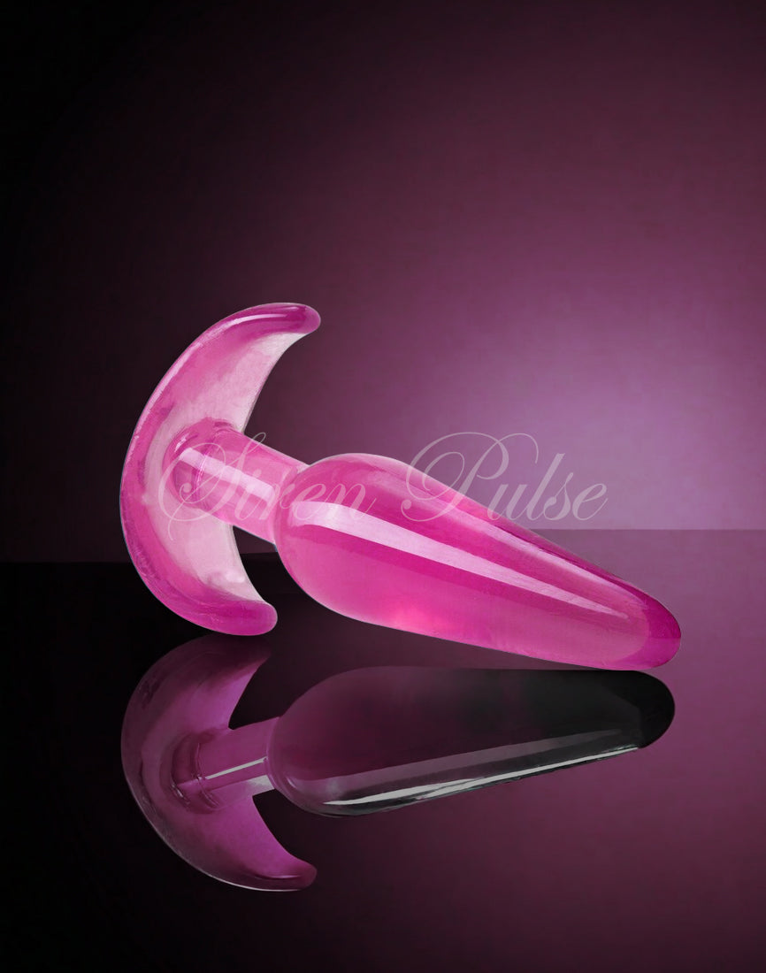 Siren Pulse Pink Temptation Crystal Glass Butt Plug – Perfect for Temperature Play & Intense Pleasure