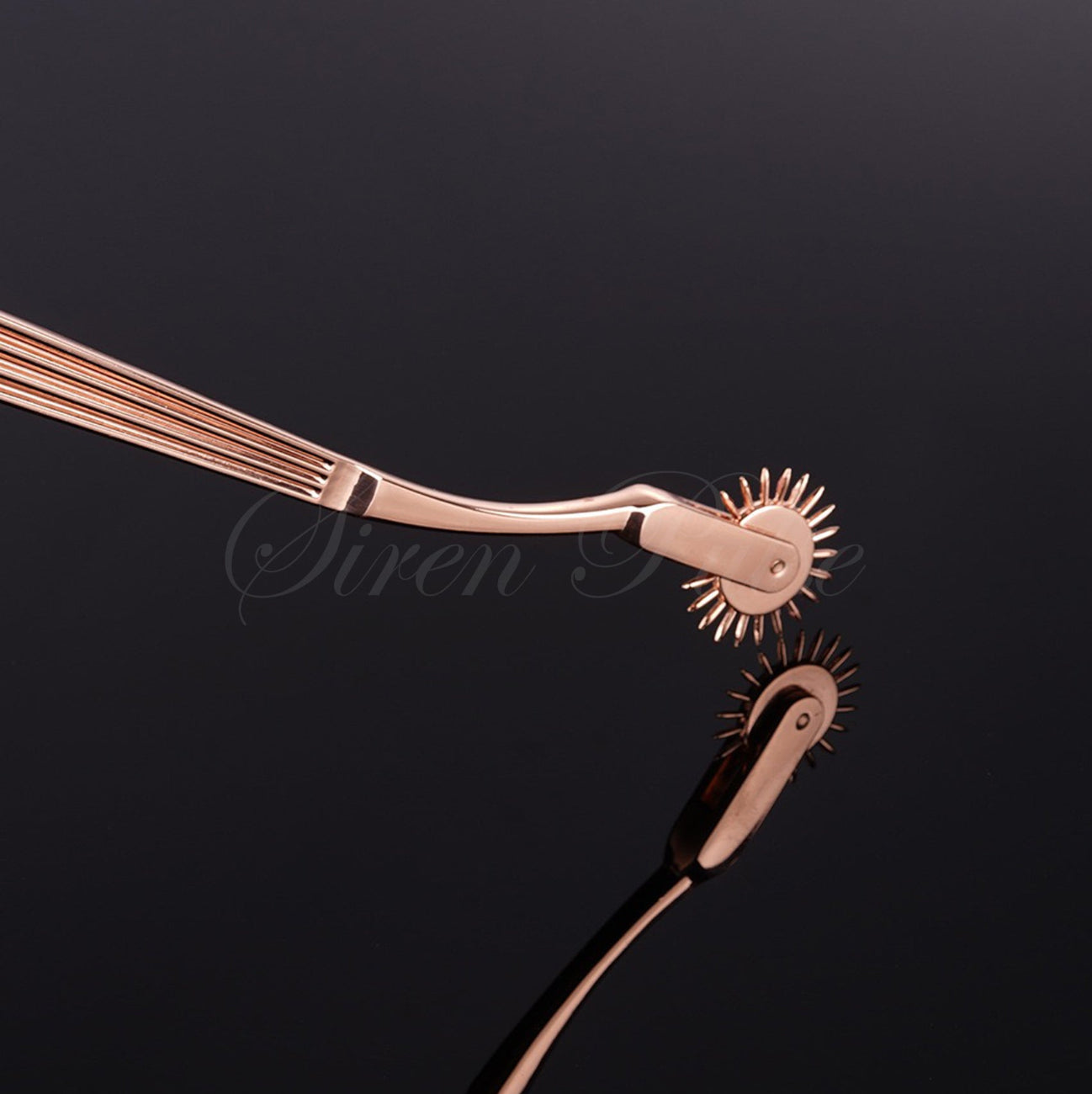 Siren Pulse 3-piece rose gold Wartenberg wheel set for BDSM play