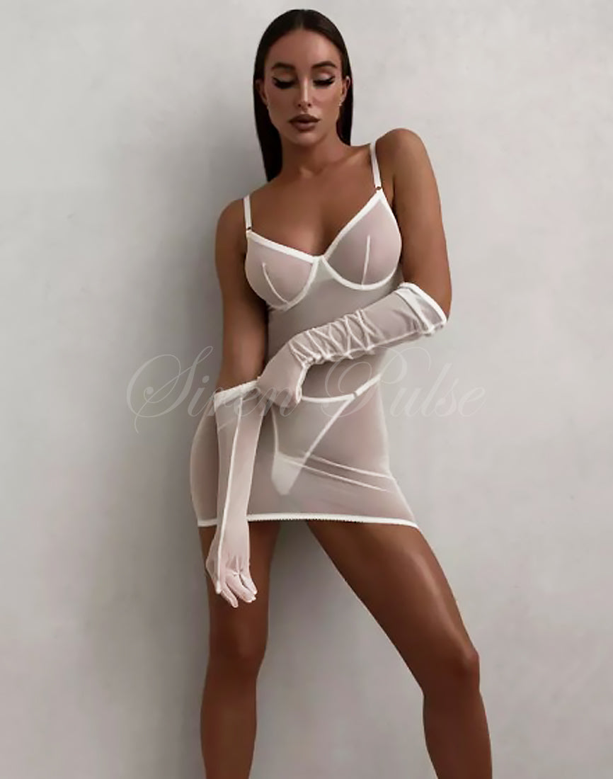 White Devil Backless Dress | Siren Pulse – Sexy White Dress with Tie-Back Design