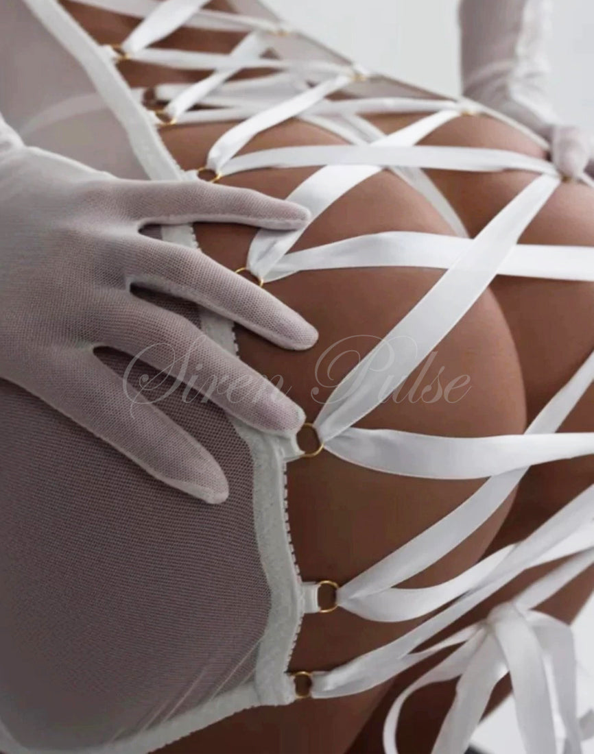White Devil Backless Dress | Siren Pulse – Sexy White Dress with Tie-Back Design