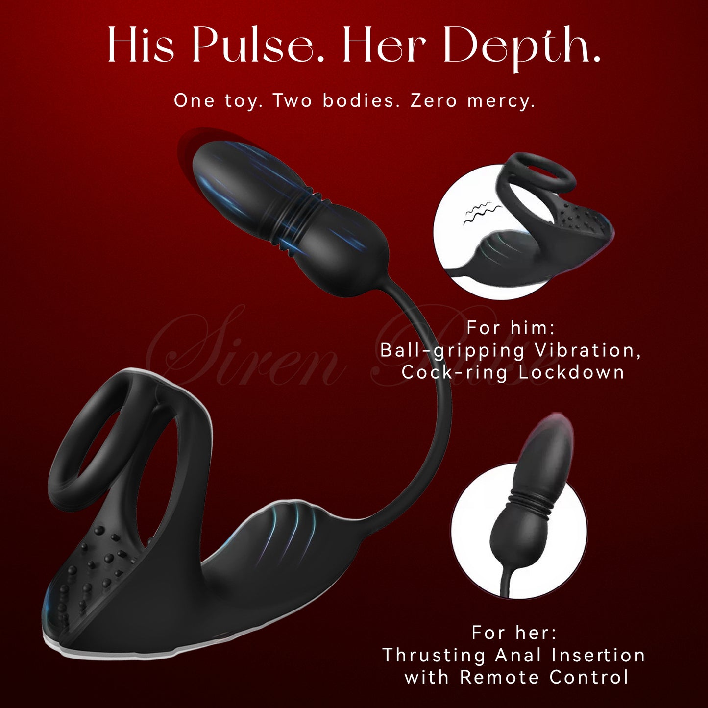 COUPLE CHAOS™ REMOTE CONTROL LOCK RING VIBRATOR