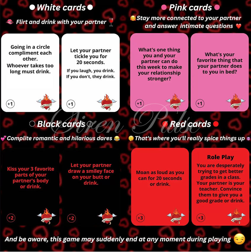 RISK & REVEAL: SPICY COUPLES DARE GAME
