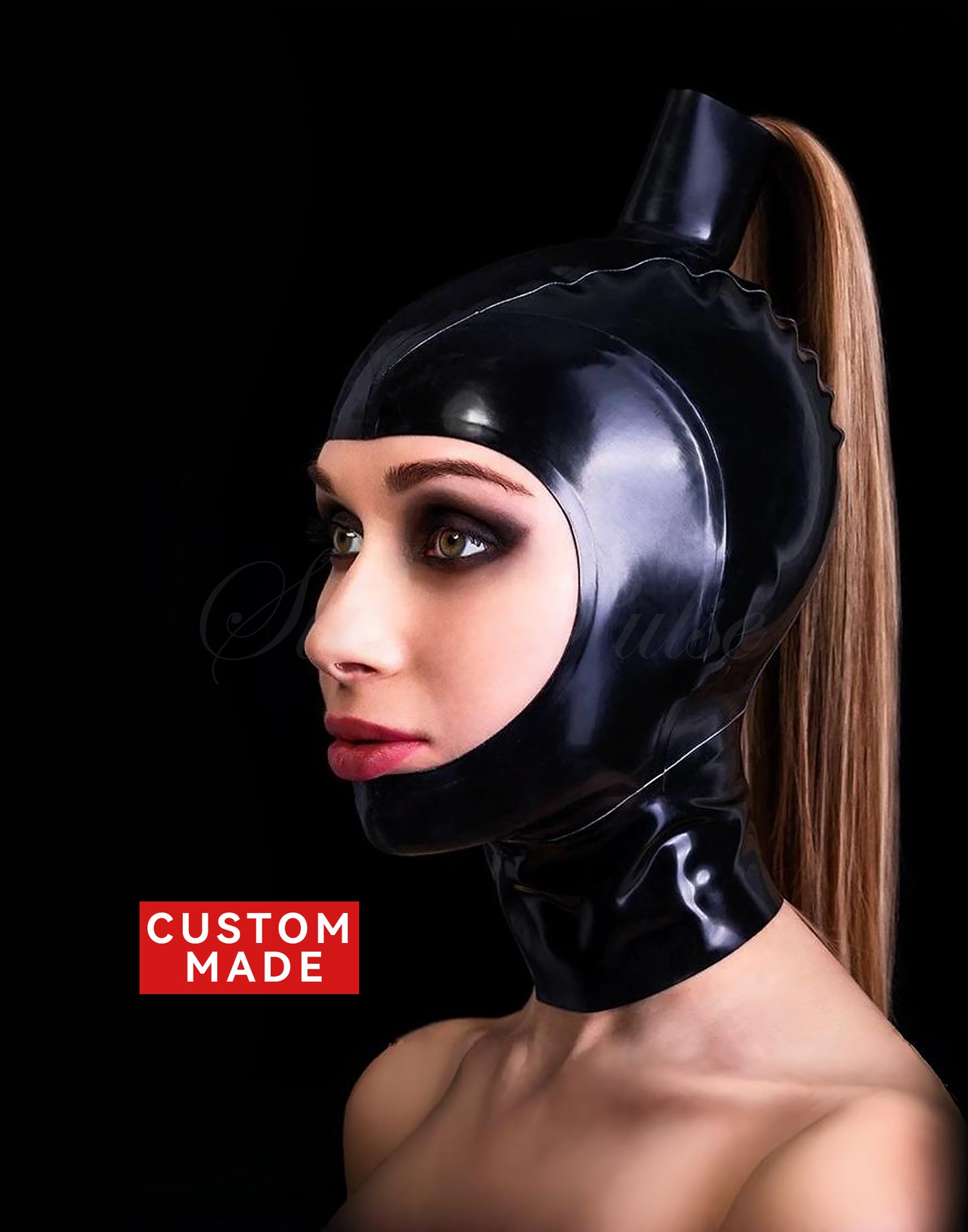 PONY VEIL™ LATEX HAIR TUBE HOOD