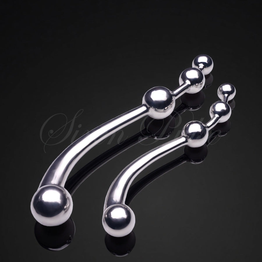 Anal beaded dildo wand BDSM toys 2026, stainless steel anal play tool by Siren Pulse