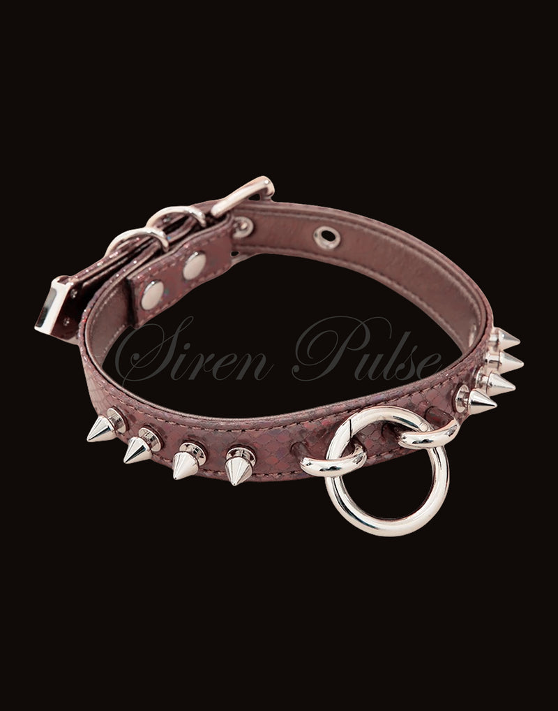 SPIKED LOVE™ RESTRAINT COLLAR BROWN