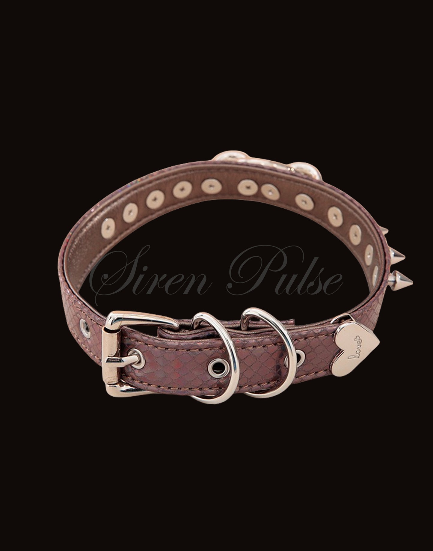 SPIKED LOVE™ RESTRAINT COLLAR BROWN
