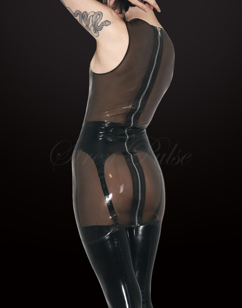 DOMINATRIX VEIL™ LATEX BODICE MINIDRESS - second image