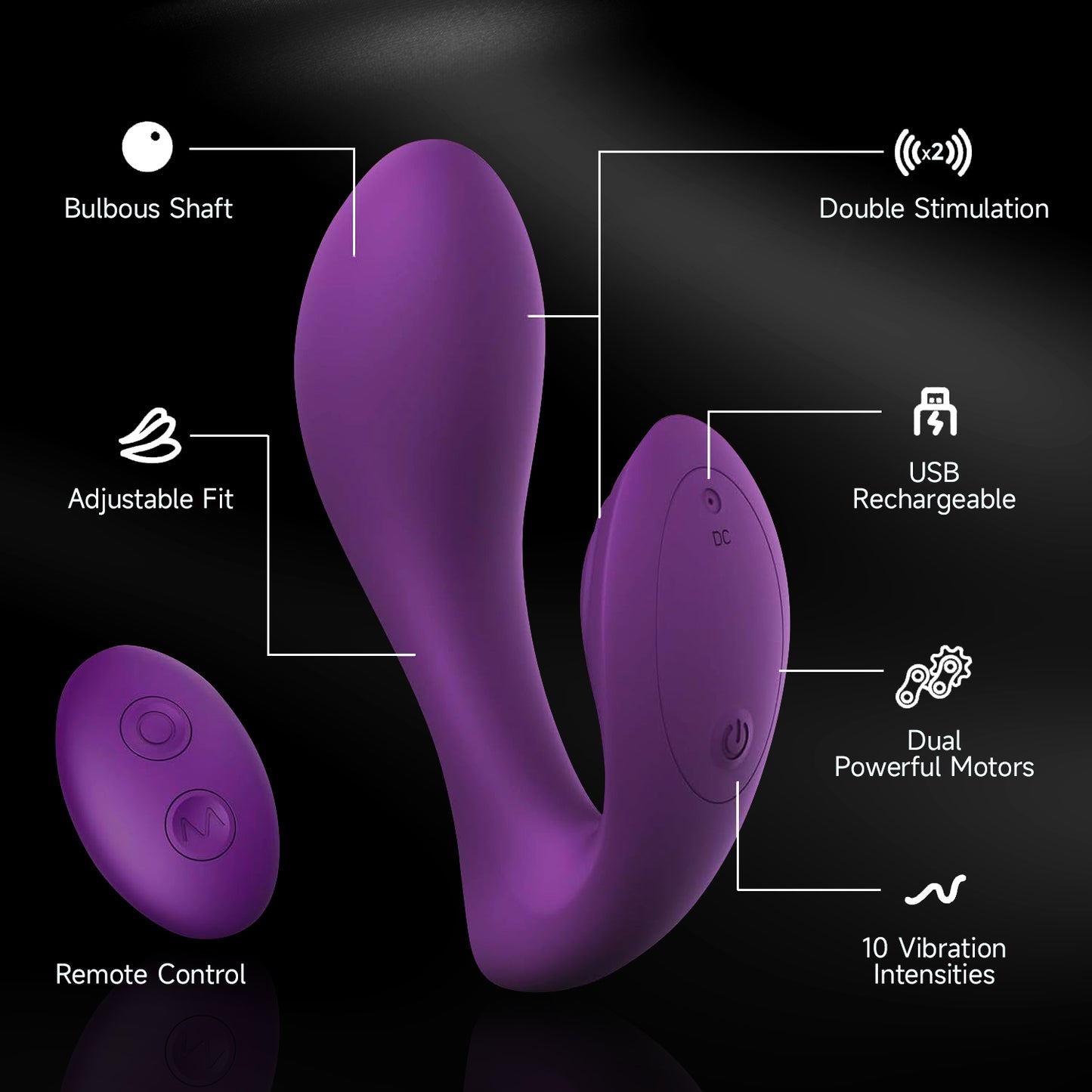 Siren Pulse sex wellness and toy collection, soft body safe-silicone G spot simulator, clitoris-teasing wireless silent Dildo vibrator for woman.