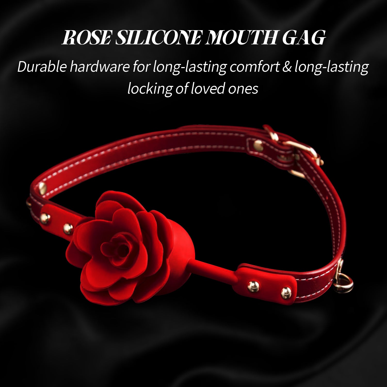 Siren Pulse rose sex toy set with red ball gag, nipple clamps, and bondage gear for advanced BDSM pleasure play