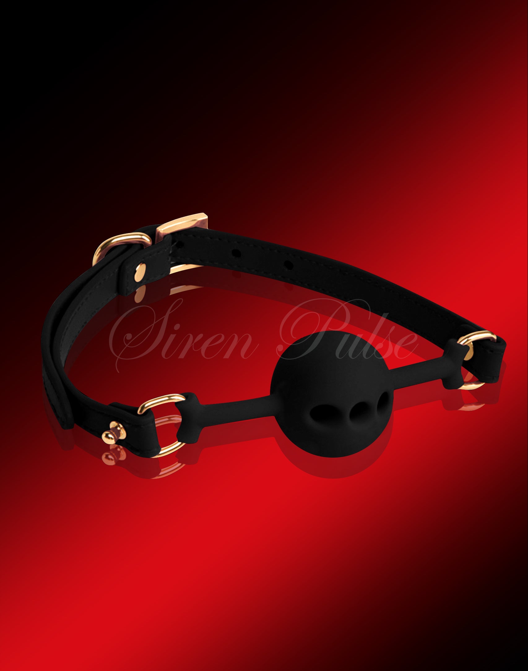 Explore control with Siren Pulse ball gag, perfect for restraint play. Durable and comfortable, this gag ball is ideal for any bondage ball gag scenario