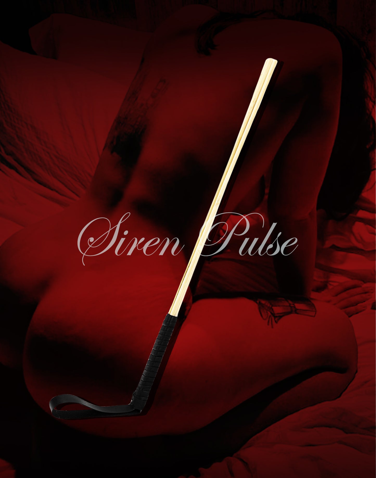 Siren Pulse Yes Ma'am BDSM punishment black cane, explore more adult sensory toys, BDSM tools, ball gags, and more here!