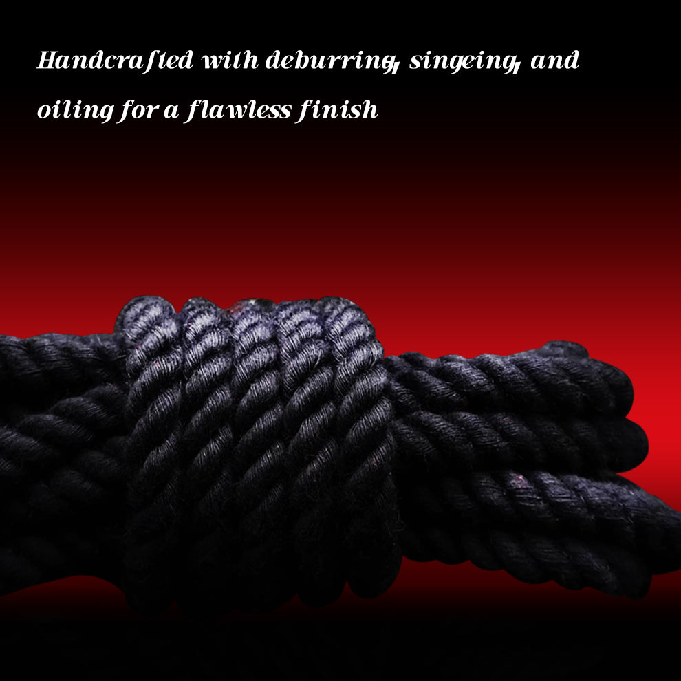 BOUND FLESH SHIBARI BDSM ROPE BLACK - 30 FT