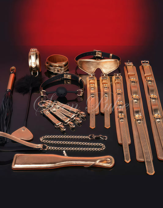 GOLDEN VOW™ 11-PIECE BDSM RESTRAINT SET
